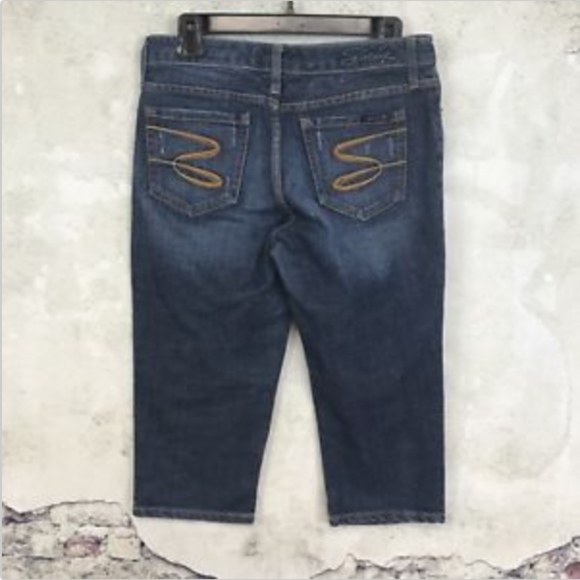 SEVEN 7 Premium Denim Cropped Capri Distressed - Picture 1 of 8